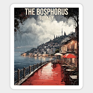 The Bosphorus Turkey Vintage Retro Travel Tourism Magnet